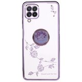 INORCO Ovitek za mobilni telefon s cvetličnim vzorcem za Samsung Galaxy A12 z okrasnim kamenčkom TPU galvaniziran pokrov s stojalom, (22036741) Cene