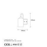 Opviq lights Crno-bijela zidna lampa ø 10 cm Duzsuz – | shoptok.hr