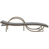  Ležaljka za sunčanje s jastukom bež 60x199x42 cm poliratan | shoptok.hr