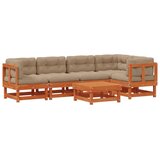  Set lounge namještaja za vrt 6 pcs Vosak Smeđa Masivna borovina - Vosak smeđa bor | shoptok.hr