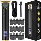 INOX aku. 1300mAh LCD brivnik in strižnik za lase in brado prirezovalnik USB črn | Shoptok.si