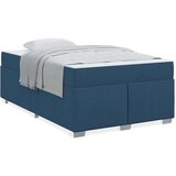  Konstrukcija postelje z vzmetnico Modra 120 x 200 cm blago, (5000123652) | Shoptok.si