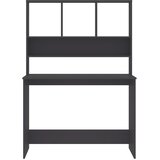  Radni stol s policama sivi 110 x 45 x 157 cm od iverice | shoptok.hr