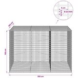  Gabion s žicom debljine 3 5 mm i mrežom 5x2 5 cm 150x100x100 cm - 100 cm 100 cm 150 cm | shoptok.hr