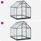  Rastlinjak v vrtu z vrati Antracit 183,5 x 243,5 x 207 cm, (5000288590) | Shoptok.si