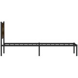 vidaXL Metalni okvir kreveta s uzglavljem boja hrasta 90 x 190 cm Cijene