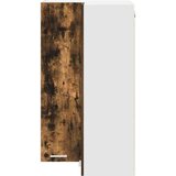 Viseći ormarić Riga Dimljeni hrast i bijela 57 x 57 x 100 cm | shoptok.hr