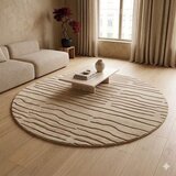  Okrugli tepih Carmel Capuccino reljefni | 100 cm Cene