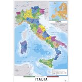 Grupo PLAKAT ZEMLJEVID ITALIJE FIZIČNI POLITIČNI, (20837057) | Shoptok.si