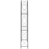 vidaXL Vrtni luk crni 150 x 34 x 240 cm željezni | shoptok.hr