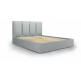 Mazzini Beds svetlo siva zakonska postelja Juniper, 160 x 200 cm