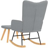  Stolica za ljuljanje s osloncem za noge svjetlosiva od tkanine | shoptok.hr