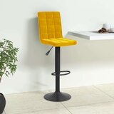 vidaXL Barski stolček gorčično rumen žamet, (20967985) | Shoptok.si