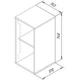 P & B PISARNIŠKI REGAL 35/74/37 cm barve bukve | Shoptok.si