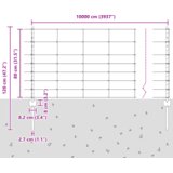 vidaXL Stupovi ograde 11 kom U-kanal 80 cm Galvanizirani čelik u