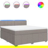 vidaXL Box spring postelja z vzmetnico taupe 180x200 cm blago, (21305941) | Shoptok.si
