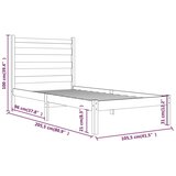  Okvir za krevet od masivne borovine bijeli 100 x 200 cm | shoptok.hr