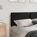  Tapecirani uzglavlje Prirodna i crna 135 cm Čvrsto borovo drvo | shoptok.hr
