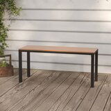  The Living Store Vrtna klop 110 cm jeklo in WPC rjava in črna - Vrtna Klop, (21445430) | Shoptok.si