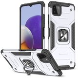 Wozinsky Armour etui s ovitkom + magnetno držalo za Samsung Galaxy A22 4G Ring Armor, srebrn, (21973466) | Shoptok.si