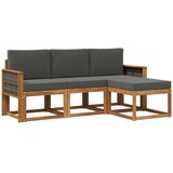 vidaXL Zunanja garnitura za sedenje 4 pcs Naravna in antracitna, (5000279615) | Shoptok.si
