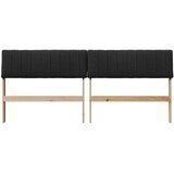  Tapecirani uzglavlje Crna 180 cm Čvrsto borovo drvo | shoptok.hr