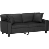  Dvosjed s ukrasnim jastucima boja crna 140 cm umjetna koža | shoptok.hr