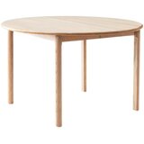 Hammel Furniture Okrogla raztegljiva jedilna miza iz masivnega hrasta v naravni barvi ø 120 cm Noor – Cene