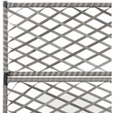 Sadilica s rešetkom i 3 posude 83x30x130 cm od poliratana siva | Eponuda.com