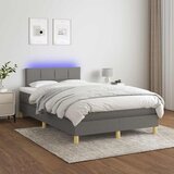  box spring s madracem LED tamnosivi 120 x 200 cm tkanina | shoptok.hr