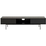 Actona Crni TV stol u dekoru jasena 180x44,5 cm Angus - Cijene