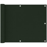 vidaXL Balkonsko platno temno zeleno 75x500 cm HDPE Cene