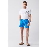 Avva Men's Green-Blue Quick Dry Printed Standard Size Swimwear Marine Shorts cene