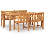  4-dijelni vrtni blagovaonski set od masivne tikovine | shoptok.hr