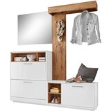 XORA PREDSOBA bela, barve hrasta | Shoptok.si