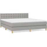  box spring s madracem svjetlosiva 160x200 cm tkanina | shoptok.hr