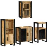 vidaXL Komplet pohištva za kopalnico z vrati 4 pcs Rjava Trd mango les, (5000208110) Cene