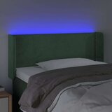  LED posteljno vzglavje temno zeleno 83x16x78/88 cm žamet | Shoptok.si