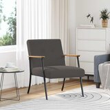 vidaXL fotelja Tamno siva 59 x 75 x 78 cm Tkanina s uvijenim učinkom Cijene