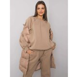 Fashion Hunters Dark beige three-piece set with a Minneola vest Cene