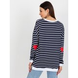RUE PARIS Sweatshirt-LO-BL-LK-236.27X-white-navy blue | Shoptok.si