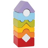 Cubika drvena igračka kula, 8 elemenata Cene