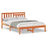  Konstrukcija postelje z vzglavjem Voskast rjav 120 x 200 cm, (5000127268) | Shoptok.si