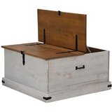 vidaXL Skrinja za shranjevanje HALDEN bela 91x91x47cm Masivni les, bor | Shoptok.si