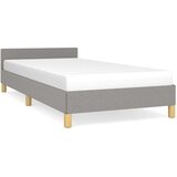  Za krevet s uzglavljem svjetlosivi 100x200 cm od tkanine | shoptok.hr