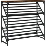  The Living Store Regal za čevlje dimljen hrast 90x30x85 cm inženirski les - Regal Za Čevlje, (21444755) | Shoptok.si