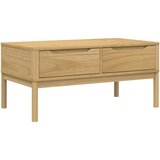 Maison Chic Klubska mizica - kavna mizica - Nizka mizica FLORO voščeno rjava 99x55,5x45 cm trdna borovina, (21754894) Cene