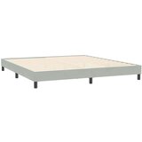 Box Spring krevet bez madracem svijetlo sivi 200x210 cm baršun | shoptok.hr
