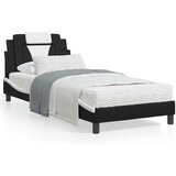  Okvir kreveta s uzglavljem crno-bijeli 90 x 200 cm umjetna koža | shoptok.hr