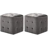  noćni ormarići 2 kom sivi 30 x 30 x 30 cm od baršunaste tkanine | shoptok.hr